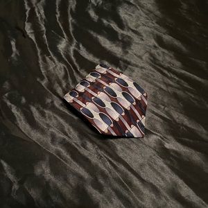 GIVENCHY Tie (Burgundy/Silver/Navy, Silk)